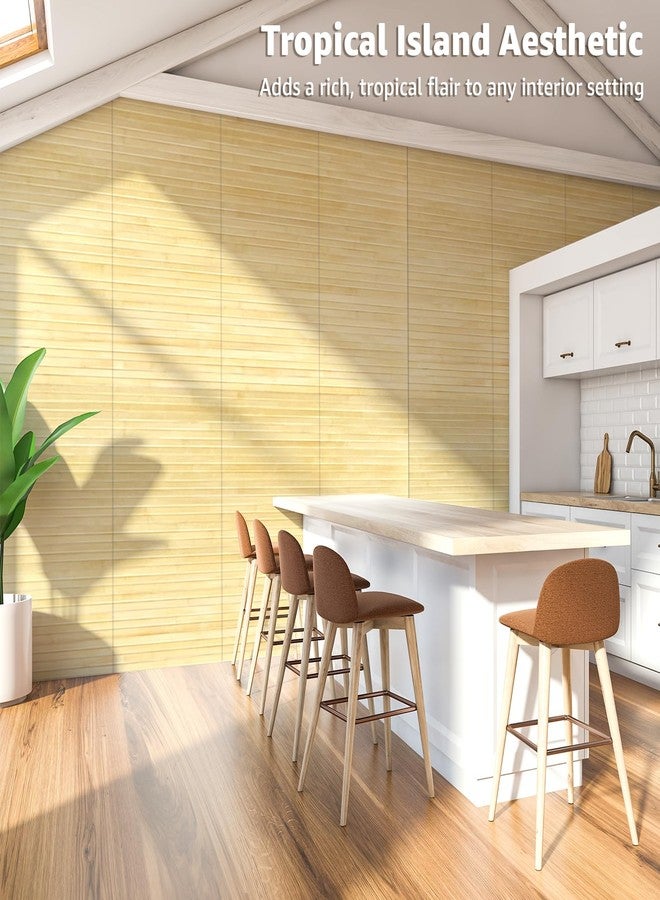 Art3d Natural Bamboo Wall Panel for Interior Wall Decor, Renewable Pole Wrap Wainscoting Paneling for Wall Ceiling Furniture Cabinet Office, 12 x 96 Inch - Raw, 1-Pack - Image 2